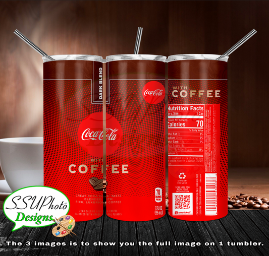 Coke Coffee Collection 20 oz and 30oz OZ Skinny TumblerD Digital Design