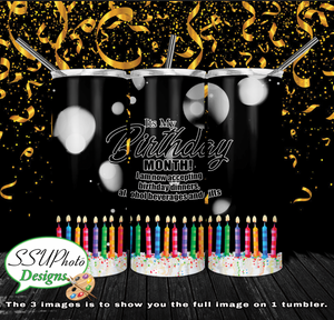 My Birthday Month 20 oz and 30oz OZ Skinny TumblerD Digital Design