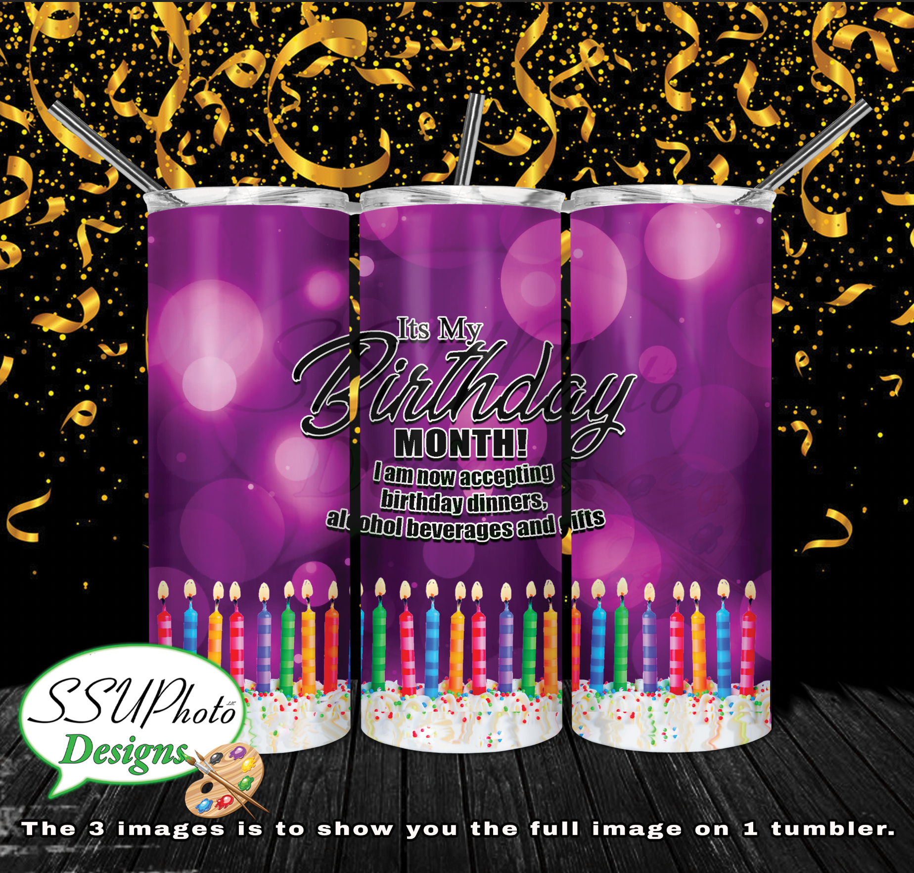 My Birthday Month 20 oz and 30oz OZ Skinny TumblerD Digital Design