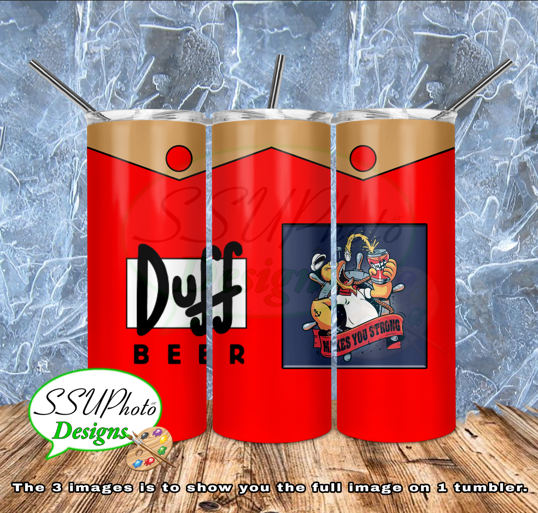 Duff Beer 20 oz and 30oz OZ Skinny TumblerD Digital Design