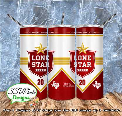 Lone star 20 oz and 30oz OZ Skinny TumblerD Digital Design