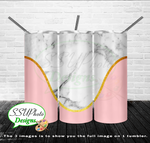 Marble gold pink 20 oz and 30oz OZ Skinny TumblerD Digital Design