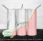 Marble gold pink 20 oz and 30oz OZ Skinny TumblerD Digital Design