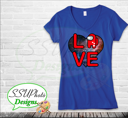 Love is Among us Shirt Design Digital Design