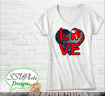 Love is Among Us Ladies V-neck T-Shirts