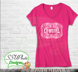 Cowgirl Shit V-neck T-Shirts