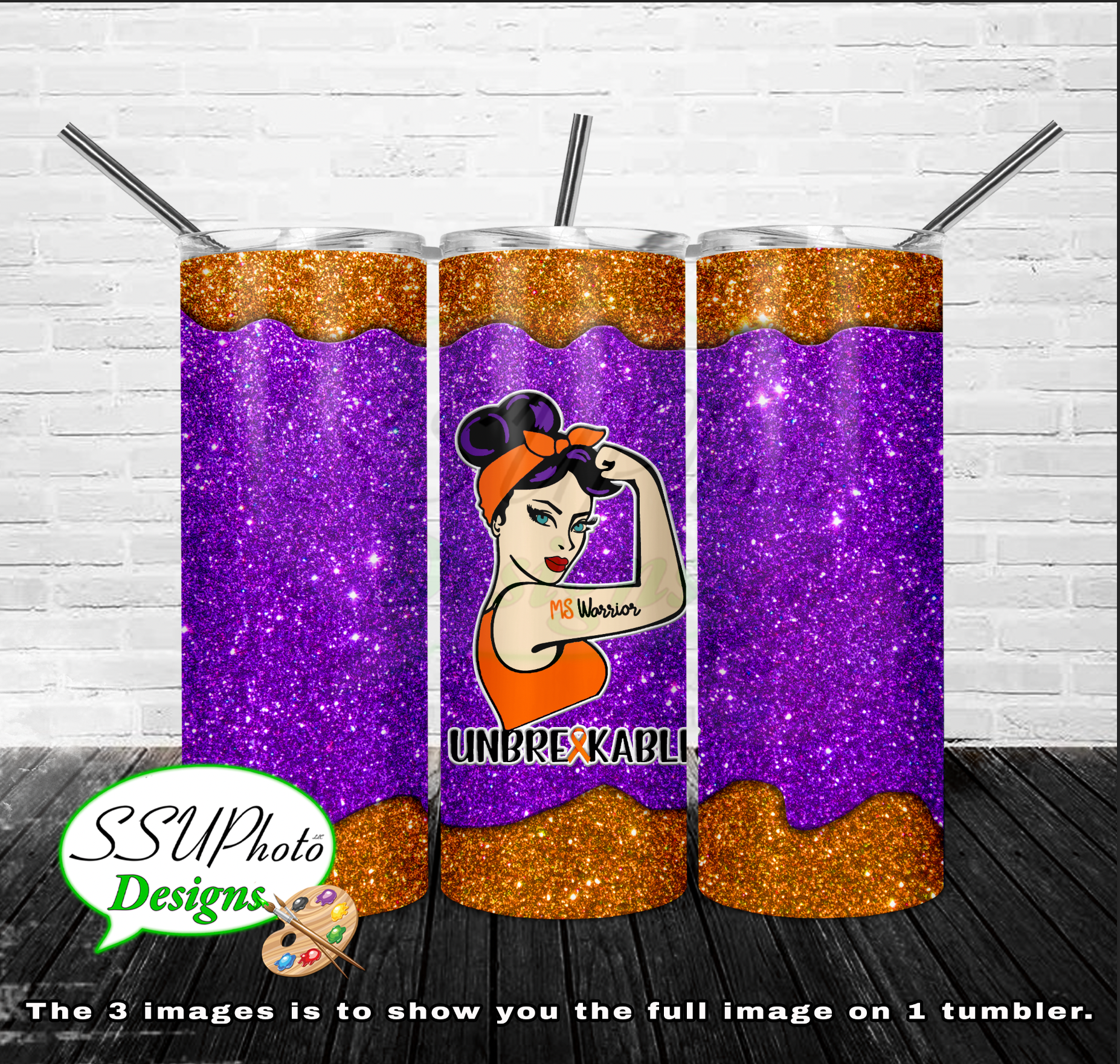MS Warrior  20 oz and 30oz OZ Skinny TumblerD Digital Design