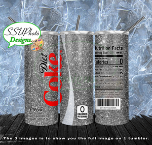diet cola  20 oz and 30oz OZ Skinny TumblerD Digital Design