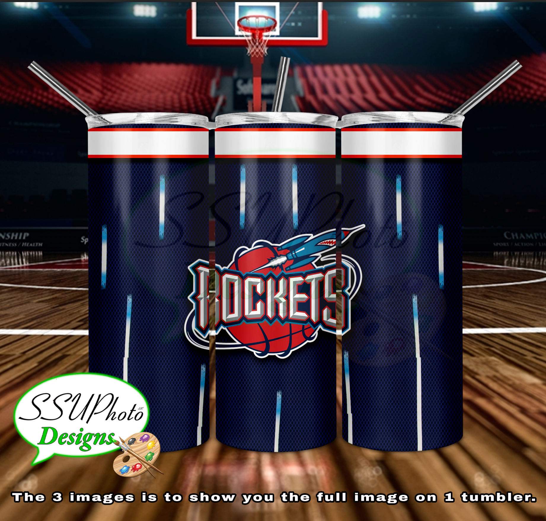 Rocketsjersey 20 oz and 30oz OZ Skinny TumblerD Digital Design