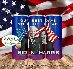 Biden Harris 20 oz and 30oz OZ Skinny TumblerD Digital Design