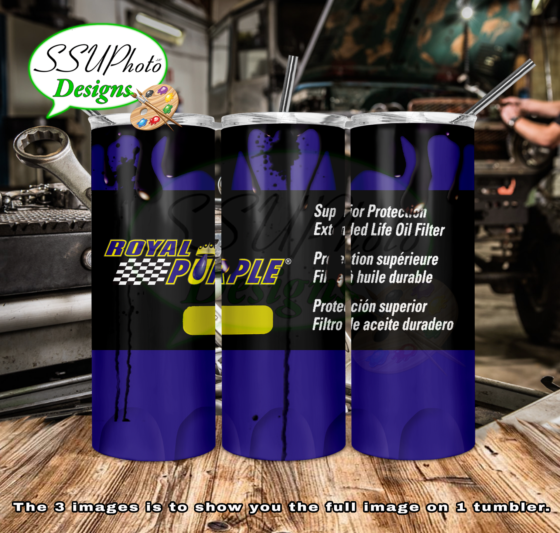 Royal Purple Oil Filter  20 oz and 30oz OZ Skinny TumblerD Digital Design