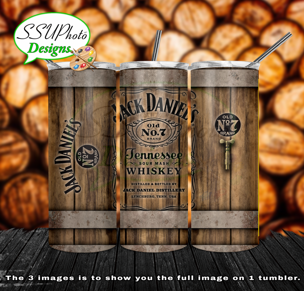 Jack Daniels Barrel 20 oz and 30oz OZ Skinny TumblerD Digital Design