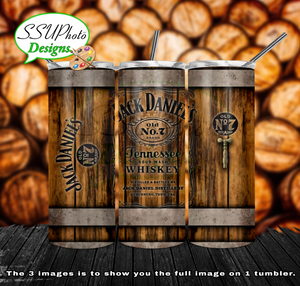 Jack Daniels Barrel 20 oz and 30oz OZ Skinny TumblerD Digital Design