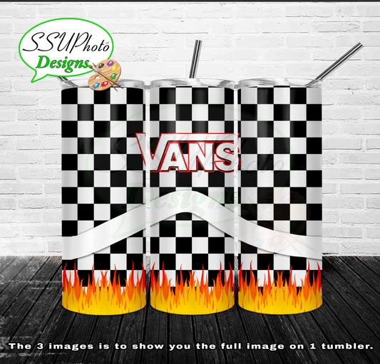 vans checkered 20 oz and 30oz OZ Skinny TumblerD Digital Design