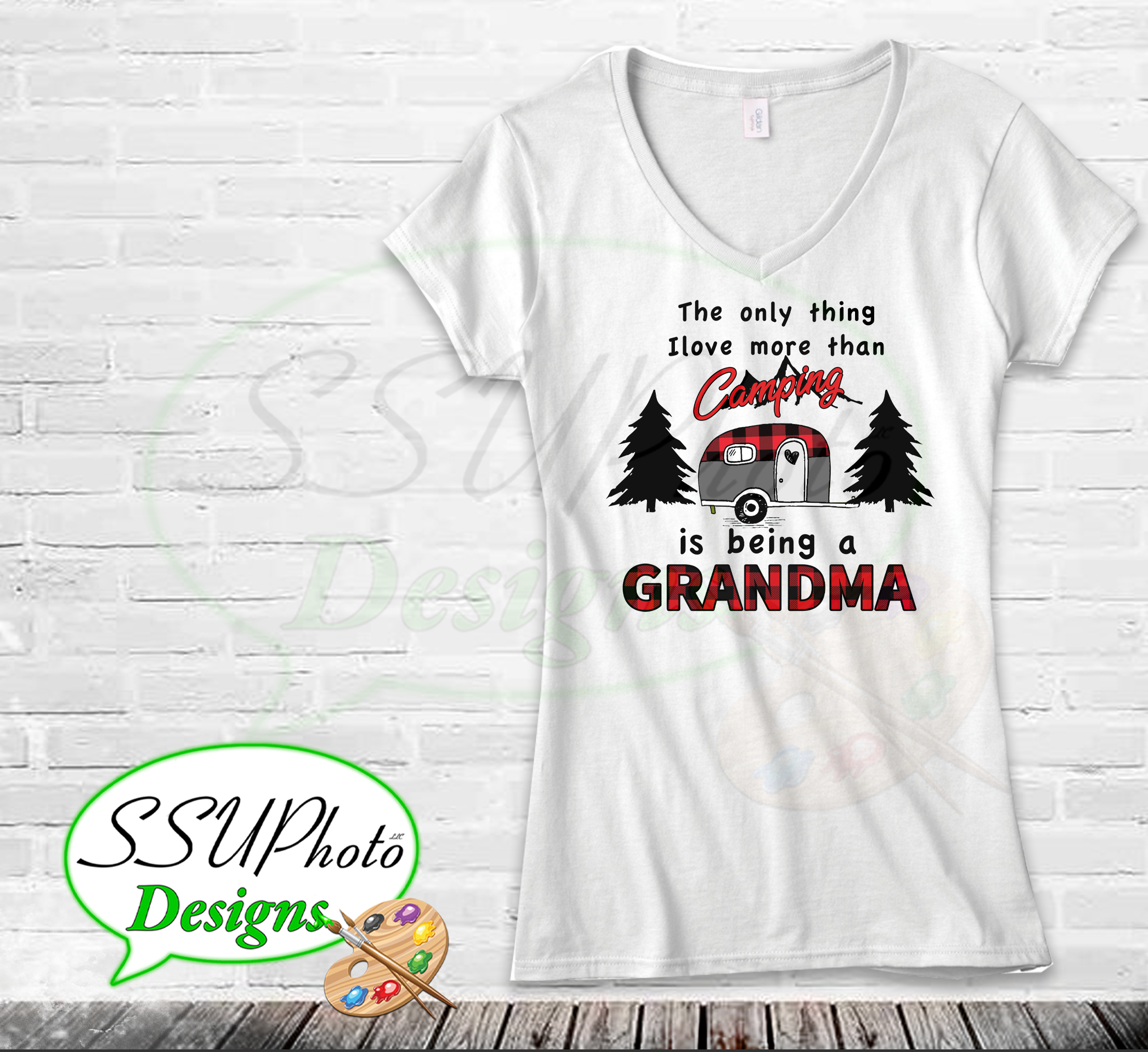 Camping Grandma Design Digital Design