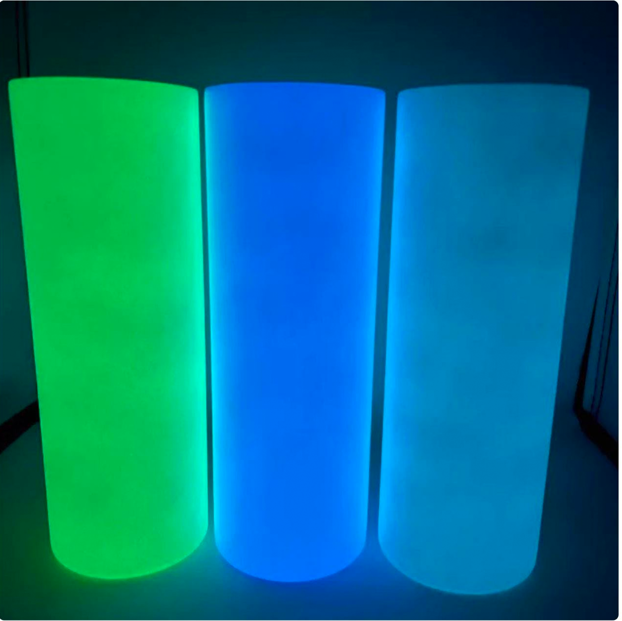 Glow in the Dark Tumblers 20oz Straight Sublimation Tumblers