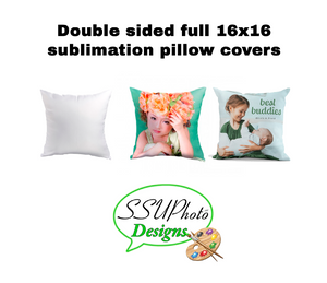 (set of 10) 16x16 double sided Sublimation pillow covers