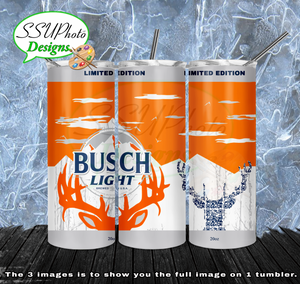 Busch Light Limited 20 oz and 30oz OZ Skinny TumblerD Digital Design