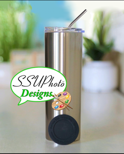 30oz Straight Sublimation Stainless Silver Tumblers