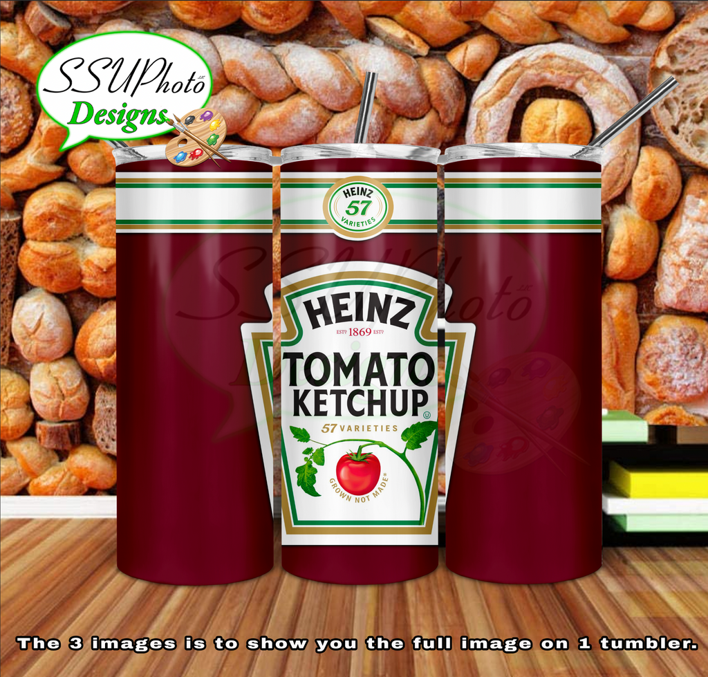 Ketchup 20 oz and 30oz OZ Skinny TumblerD Digital Design