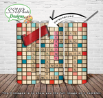 Scrabble Family Collection 20 oz and 30oz OZ Skinny TumblerD Digital Design