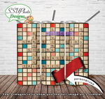 Scrabble Family Collection 20 oz and 30oz OZ Skinny TumblerD Digital Design