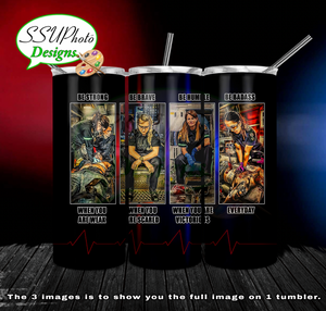 Paramedic Be Brave 20 oz and 30oz OZ Skinny TumblerD Digital Design