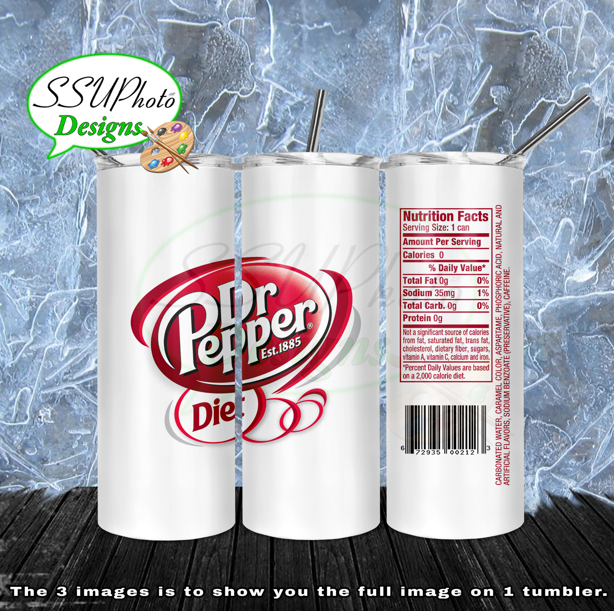 DrPeper 20 oz and 30oz OZ Skinny TumblerD Digital Design