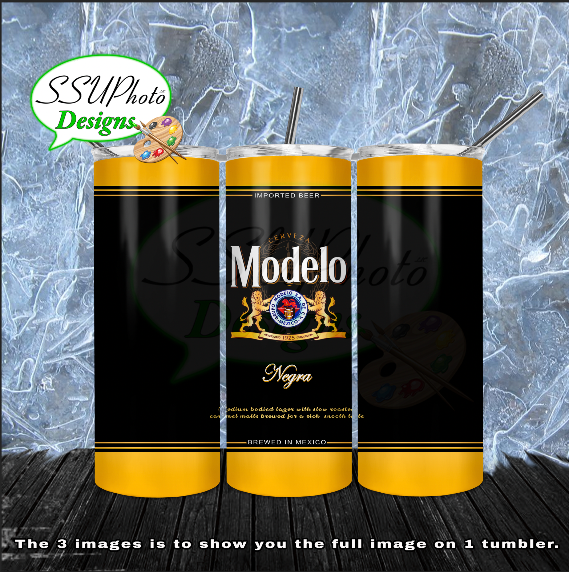Modelo Negra Beer 20 oz and 30oz OZ Skinny TumblerD Digital Design