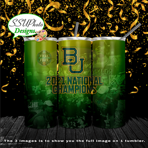 BU Champs 20 oz and 30oz OZ Skinny TumblerD Digital Design