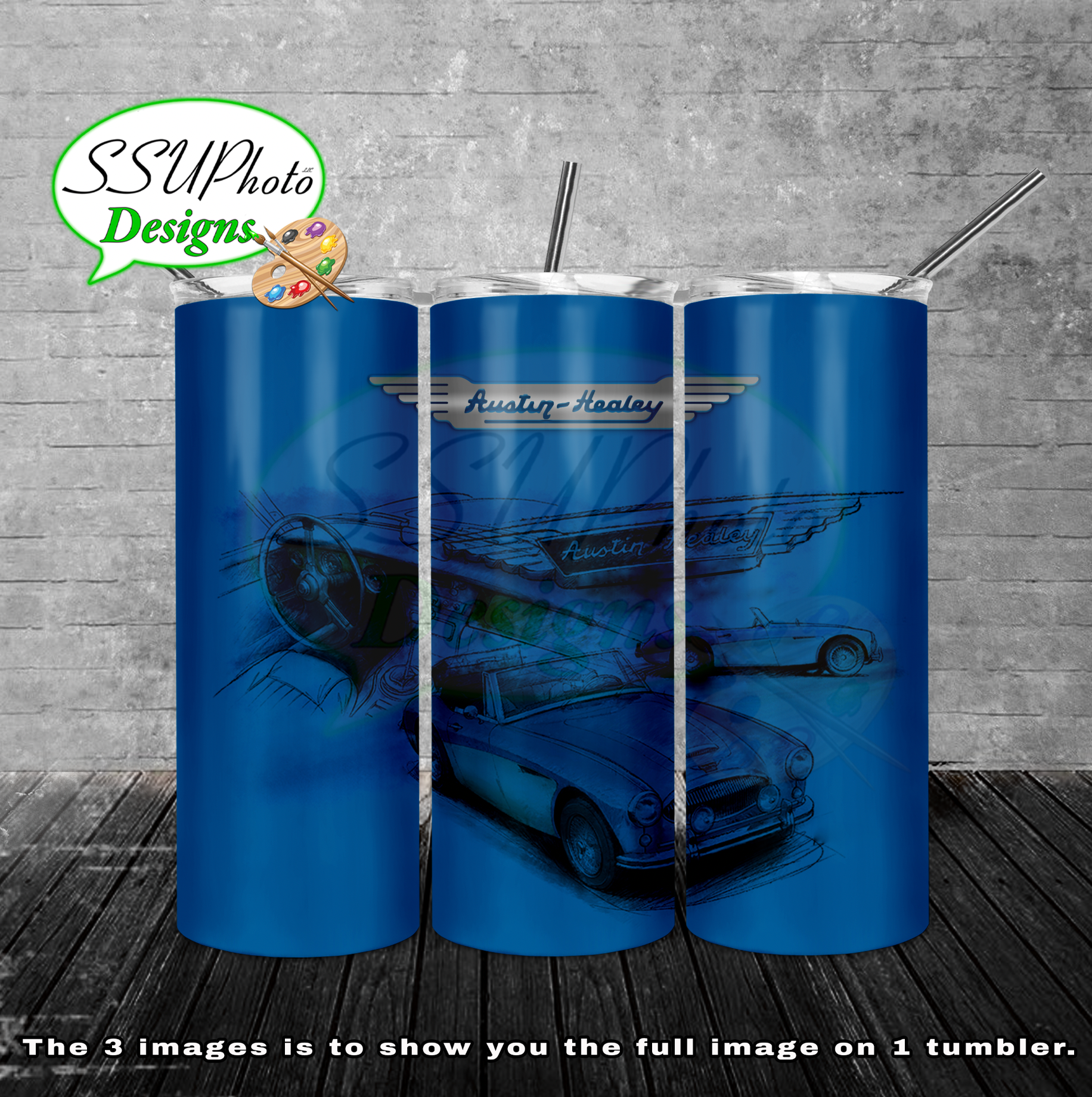 Austin healey Collection 20 oz and 30oz OZ Skinny TumblerD Digital Design