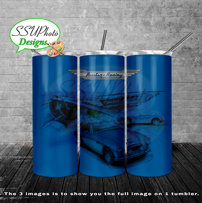 Austin healey Collection 20 oz and 30oz OZ Skinny TumblerD Digital Design