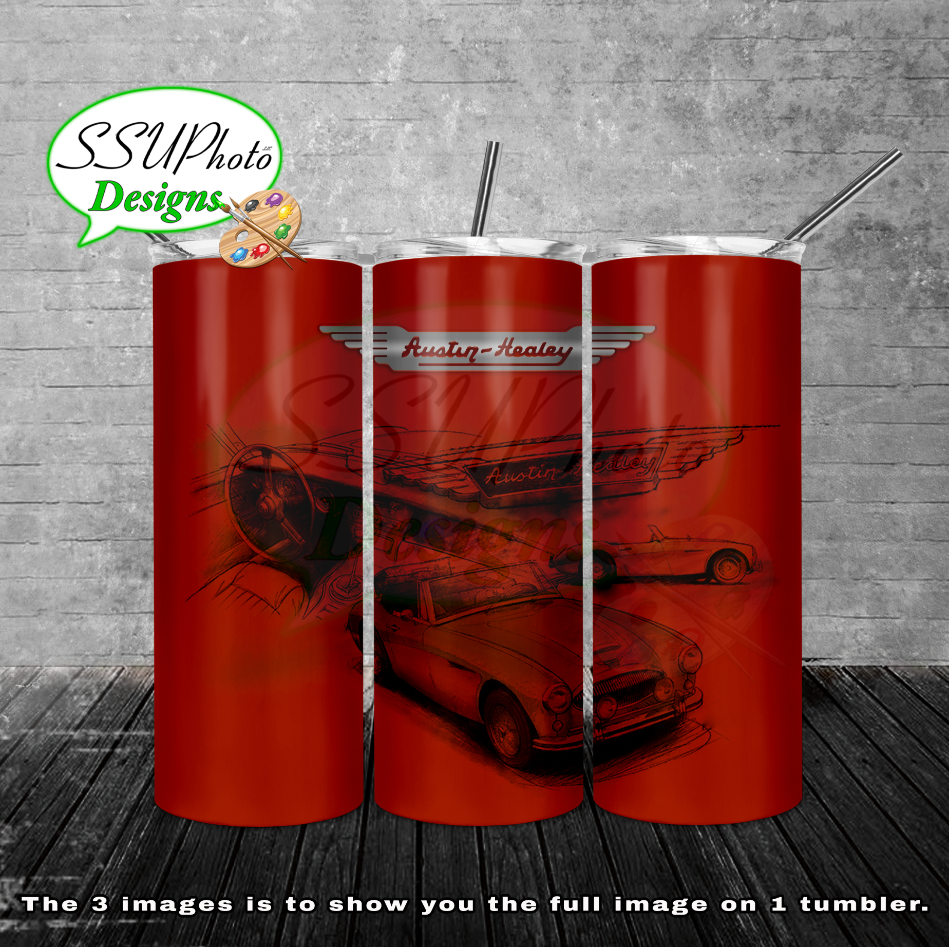Austin healey Collection 20 oz and 30oz OZ Skinny TumblerD Digital Design