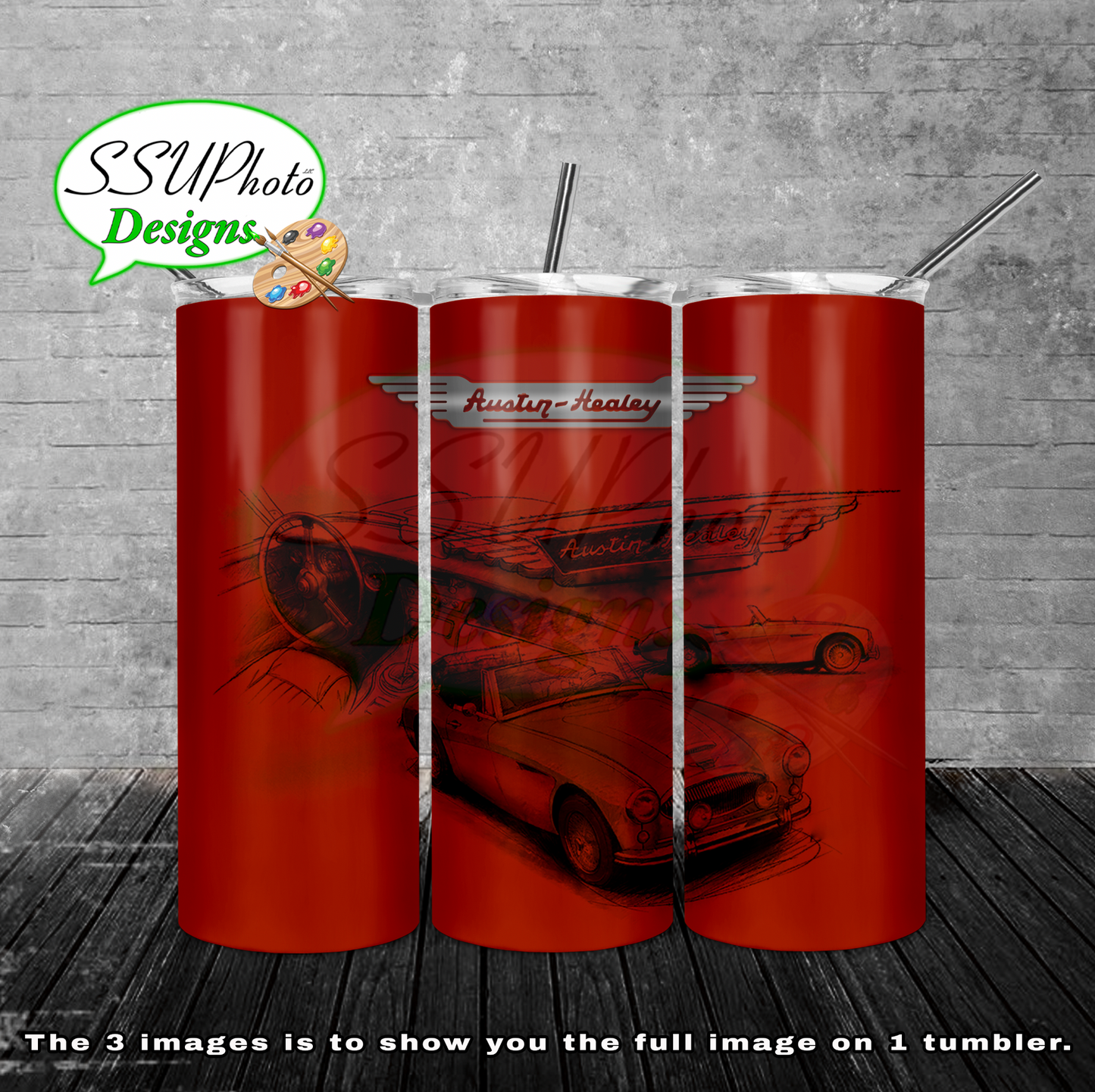 Austin healey Collection 20 oz and 30oz OZ Skinny TumblerD Digital Design