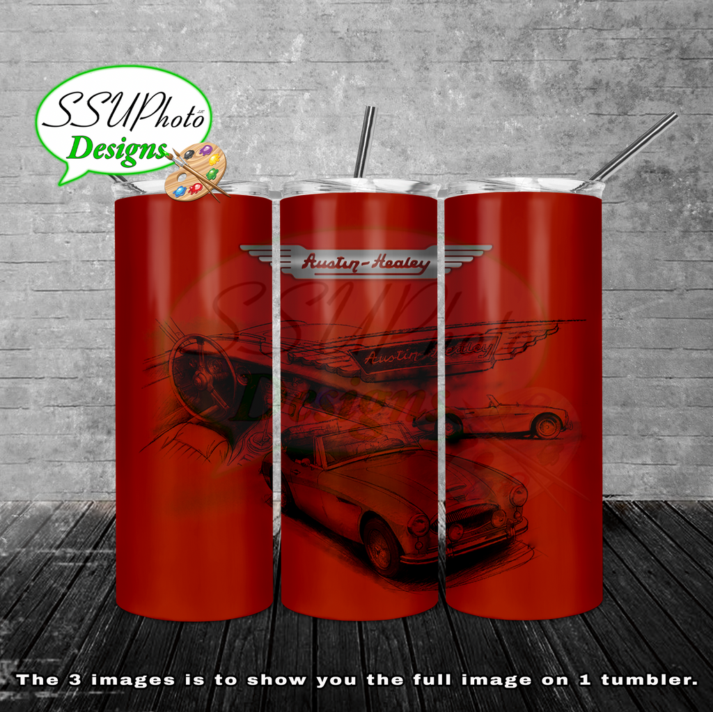 Austin healey Collection 20 oz and 30oz OZ Skinny TumblerD Digital Design