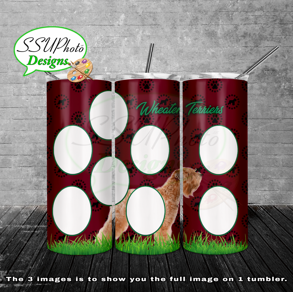 Wheaten Terriers Blank 20 oz and 30oz OZ Skinny TumblerD Digital Design