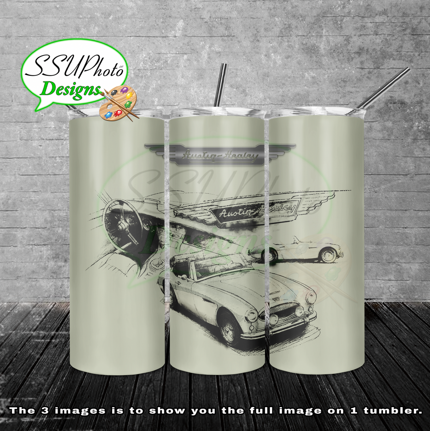 Austin healey Collection 20 oz and 30oz OZ Skinny TumblerD Digital Design