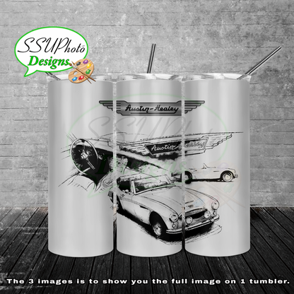 Austin healey Collection 20 oz and 30oz OZ Skinny TumblerD Digital Design