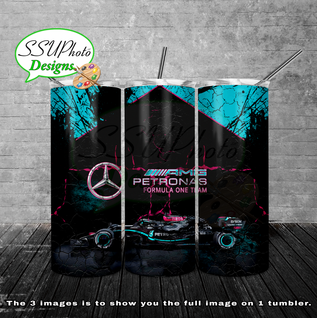 Mercedes AMG F1   20 oz and 30oz OZ Skinny TumblerD Digital Design