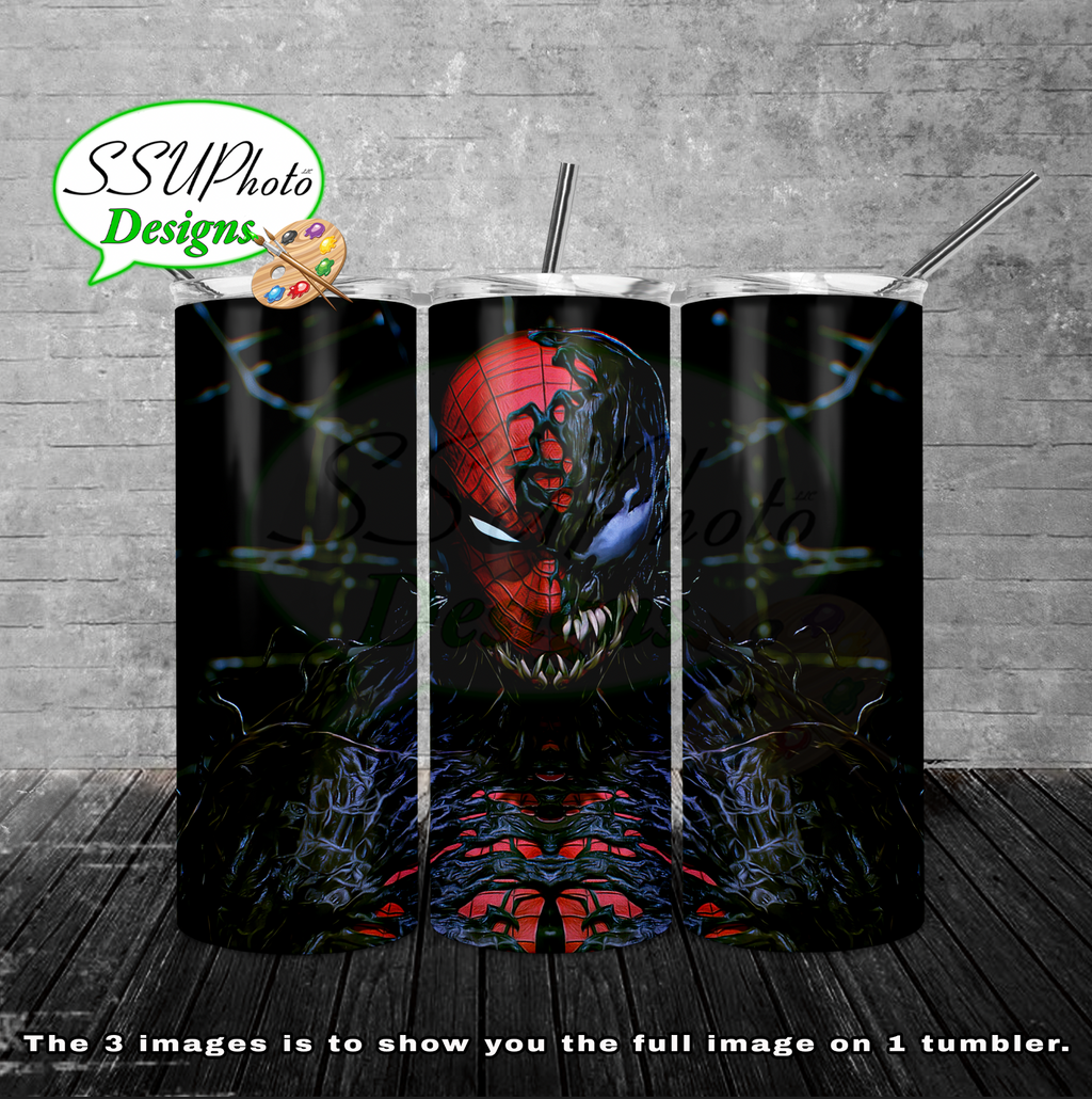 Spiderman vs Venom 20 oz and 30oz OZ Skinny TumblerD Digital Design