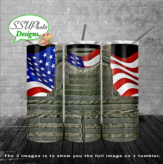 Protect our Flag 20 oz and 30oz OZ Skinny TumblerD Digital Design