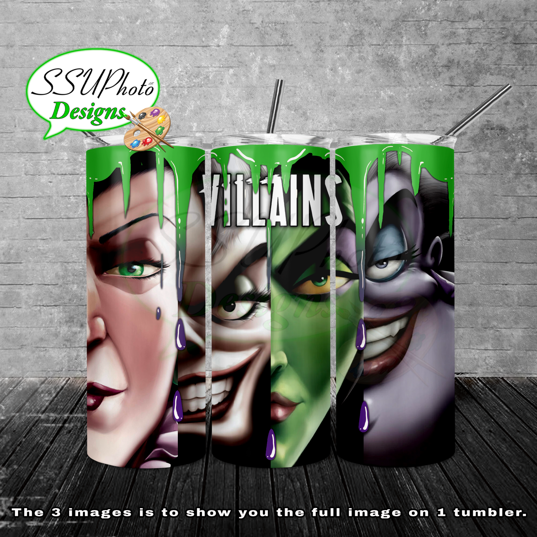 Villains 20 oz and 30oz OZ Skinny TumblerD Digital Design