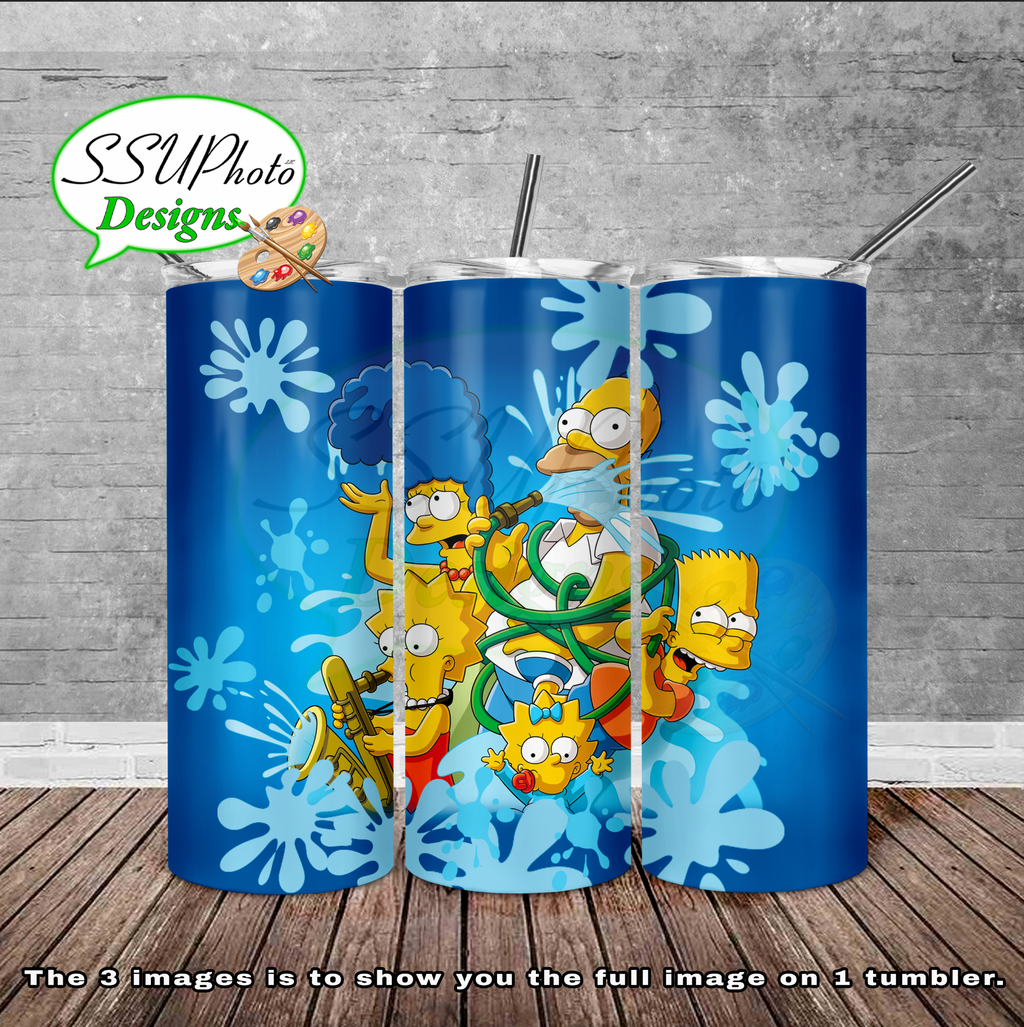 The Simp 2 20 oz and 30oz OZ Skinny TumblerD Digital Design