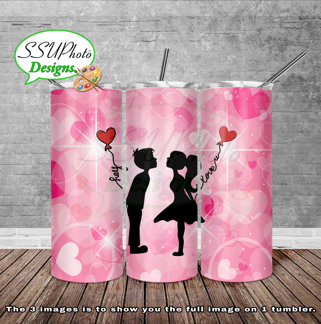 First Kiss 20 oz and 30oz OZ Skinny TumblerD Digital Design