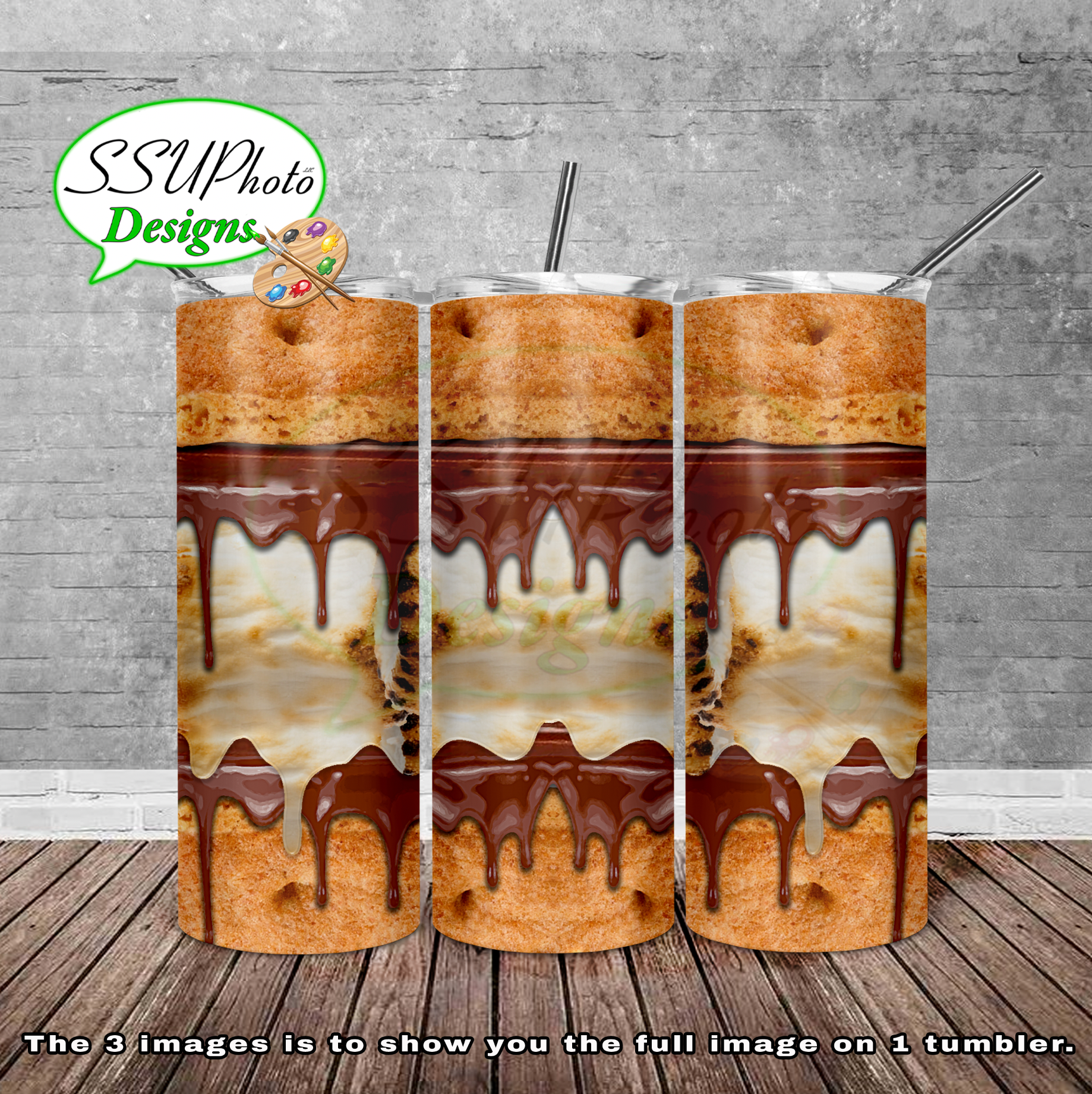 S'mores  20 oz and 30oz OZ Skinny TumblerD Digital Design