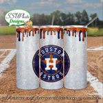 Baseball Glitter Collection  20 oz and 30 OZ Skinny TumblerD Digital Design