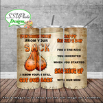 Step Dad Ball Sack  20 oz and 30oz OZ Skinny TumblerD Digital Design