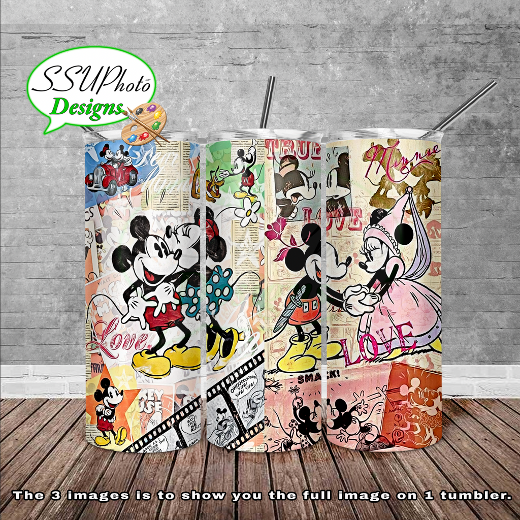 Vintage M and M  20 oz and 30oz OZ Skinny TumblerD Digital Design