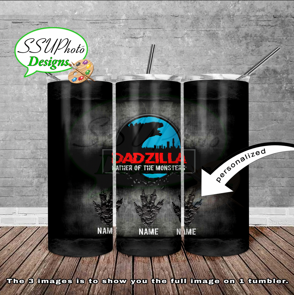 DADZILLA  20 oz and 30oz OZ Skinny TumblerD Digital Design