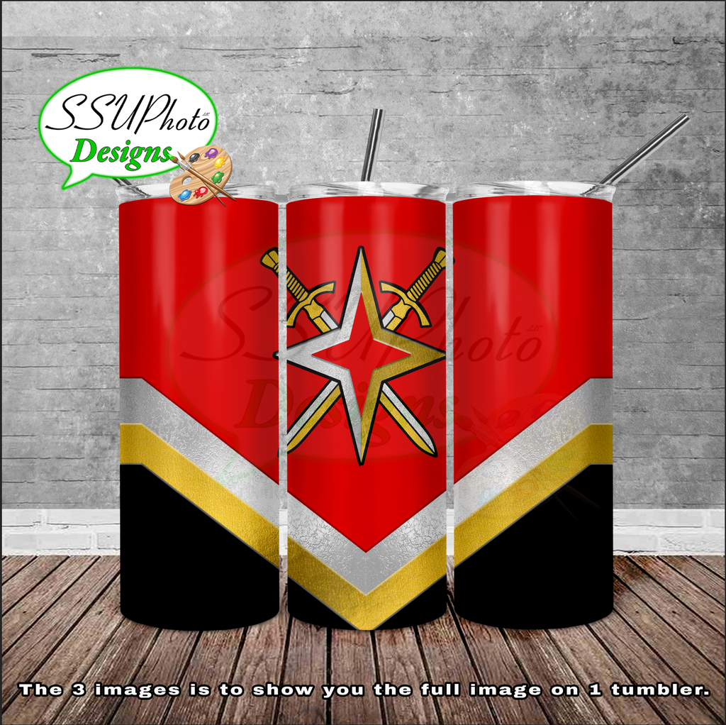 swords crossed star 20 oz and 30oz OZ Skinny TumblerD Digital Design